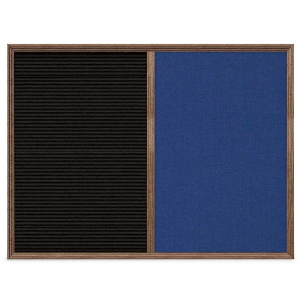 Enclosed Corkboard, 1 Door, 72"x36", 4" Fra, UV3425-BRONZE-DBURGU